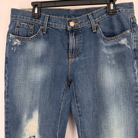 Stetson Womens Classic Bootcut Jeans No.816 Size 14 Long Distressed Denim - Picture 11 of 16